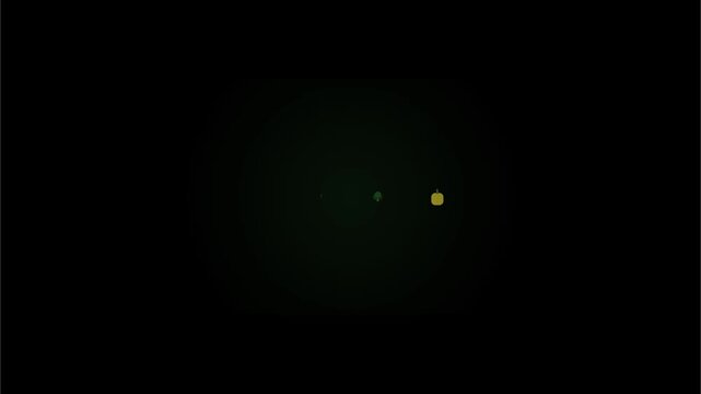 Celestial Dance: Two luminous celestial bodies, perhaps planets or distant stars, emerge from the profound darkness, hinting at the mysteries of the cosmos.
