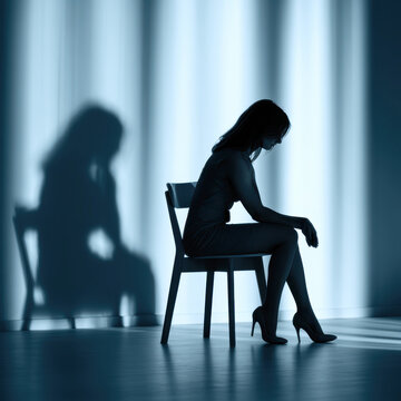 Woman Living in Fear &ndash; Generative AI &ndash; no real persons
