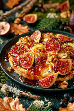 Fig Walnut and Cheese Tart