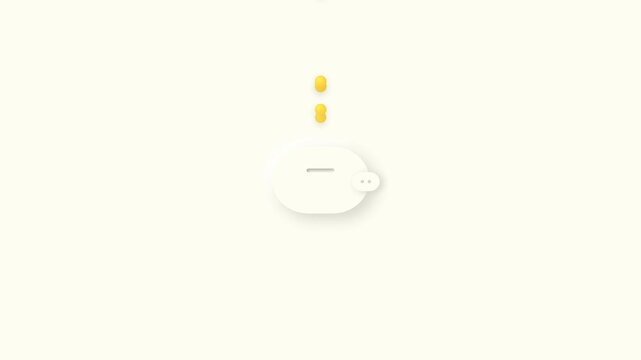 Concept of Donation: Three gold coins are falling into a stylized white donation box, symbolizing generosity and charitable giving.
