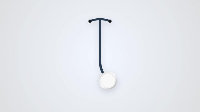 Intrauterine Device (IUD) Healthcare Concept: A clean, minimalist depiction of an intrauterine device (IUD), representing reproductive health and modern contraception options.