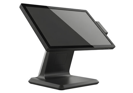 Modern digital kiosk with touch screen display