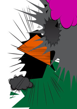 Cartoon background, awesome comic book backdrop. Cool retro vector comics pop art design.