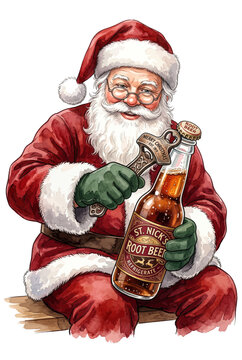 Santa Drinking Glass Bottle Cola Vignette.svg