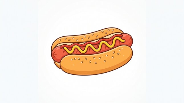 hot dog vector illustration