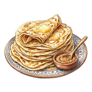 Golden Msemen with Honey.svg