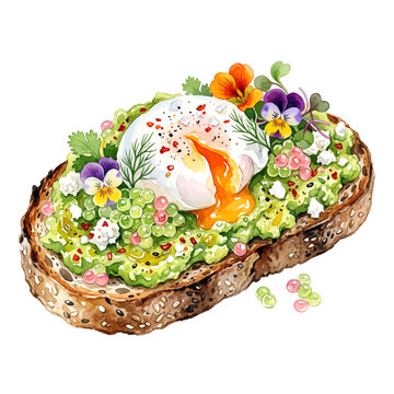 Australian Avocado Toast with Finger Lime.svg