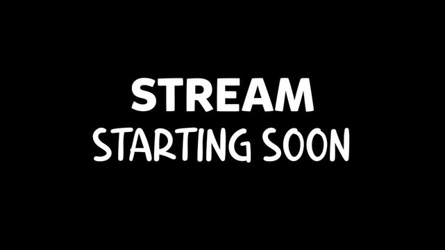 Stream Starting Soon Screen Graphic, Transparent background