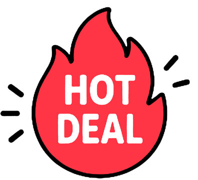 Hot Deal Promotional Sale Badge Illustration
