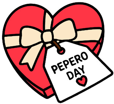 Heart Shaped Pepero Day Gift Illustration
