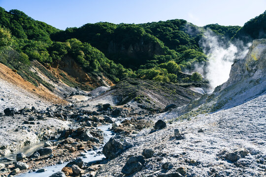 北海道　登別地獄谷