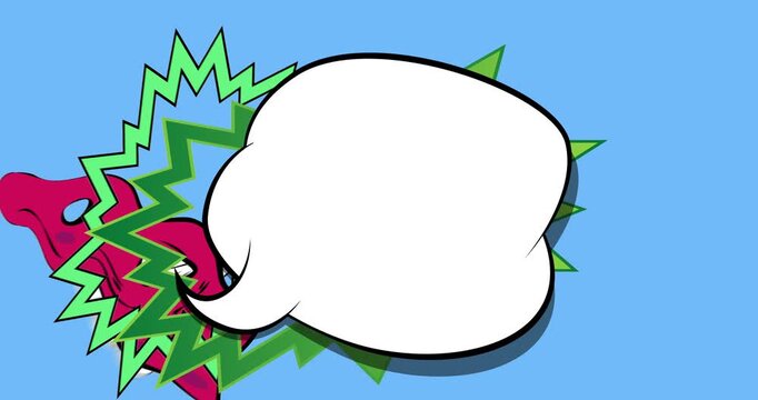 Cartoon background animation, comic book backdrop video. Retro comics pop art design.