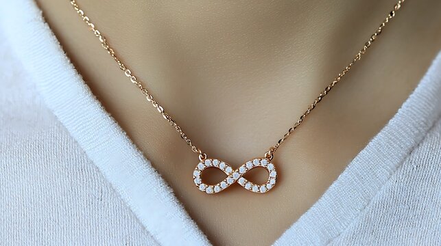 Infinity necklace detail