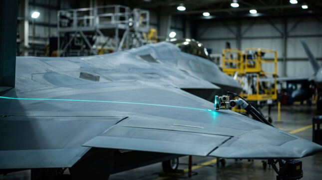 Advanced fighter jet wing inspection using precision laser scanner
