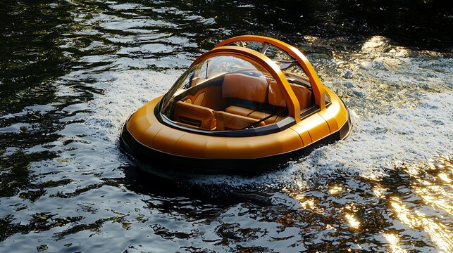 Inflatable watercraft on calm water