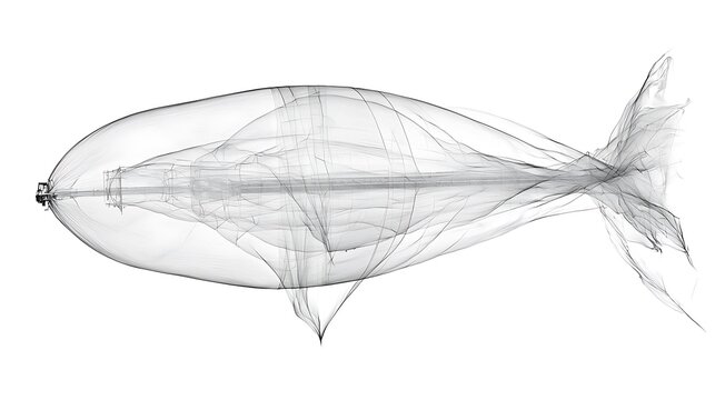 Internal structure of aquatic fish larva