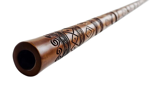 Intricate carved didgeridoo