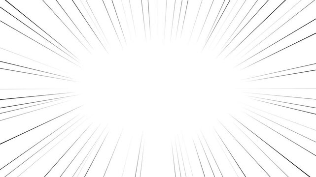 Manga speed lines radial burst effect comic zoom background motion