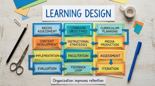 Learning Design Process Flowchart Visualizing Educational Planning