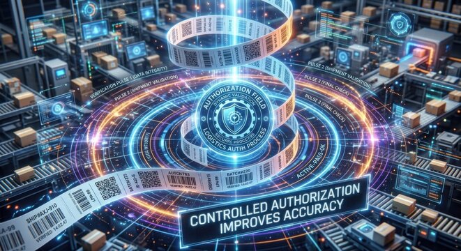 Digital Helix of Logistics Authorization and Barcode Tracking in Futuristic System