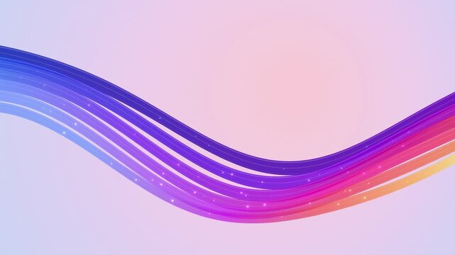 Colorful abstract wavy gradient lines design