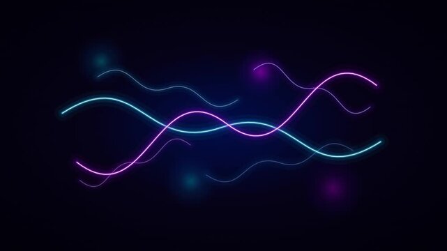 Abstract glowing neon lines gif background for video projects