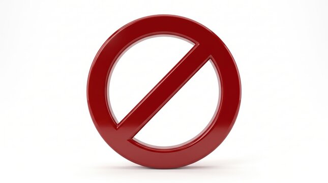 prohibition sign symbol representing no entry or stop