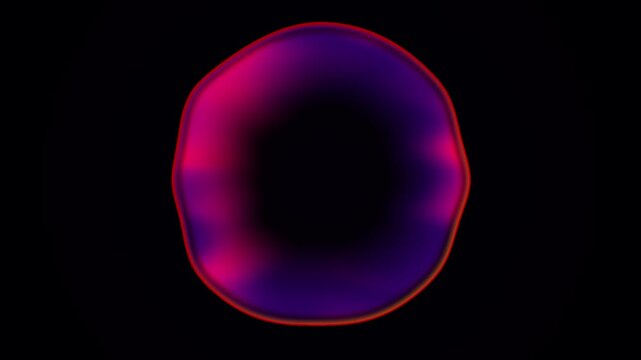 Glowing purple and pink gradient orb on black