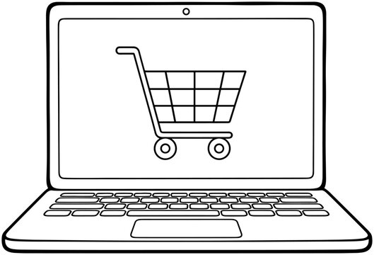 Laptop Display Online Shopping Icon