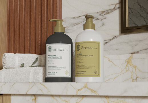 Shampoo Bottle Mockup