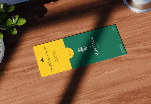 Hotel Key Card Mockup
