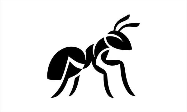 Minimalist Ant Icon with Clean Geometric Vector Design