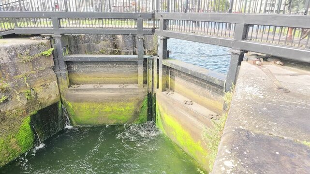 Lock gate in the Claddagh, Galway Ireland