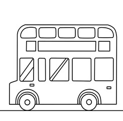 Empty city bus with windows and wheels vector illustration © Laboni