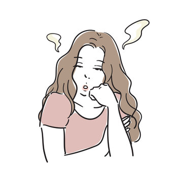 ぼーっとしてやる気の起こらない女性　