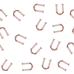 Obraz premium pattern stone arch gate illustration as a minimalist decorative entrance symbol, evoking historic architecture, passage, portal and classical columns in a flat, simplified vector style