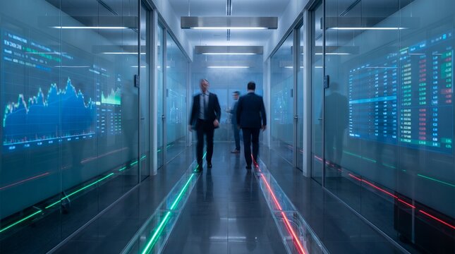 High Frequency Trading Corridor with Buy and Sell Order Light Streaks