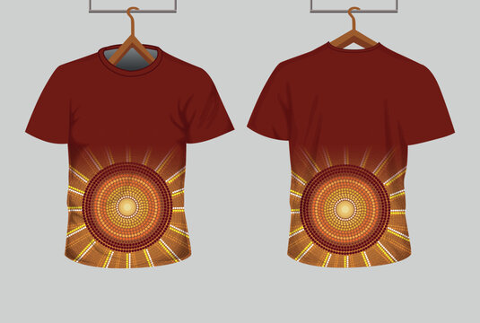 Aboriginal Inspired Sunburst T-Shirt Artwork