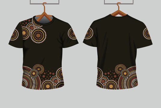 Aboriginal Circular Dot Pattern T-Shirt Design