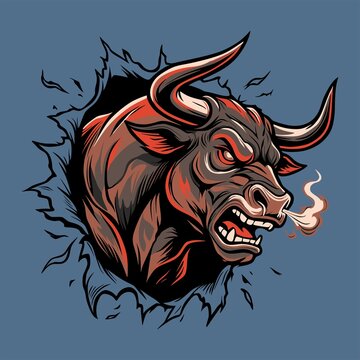 VECTOR LOGO HEAD BULL OR COW