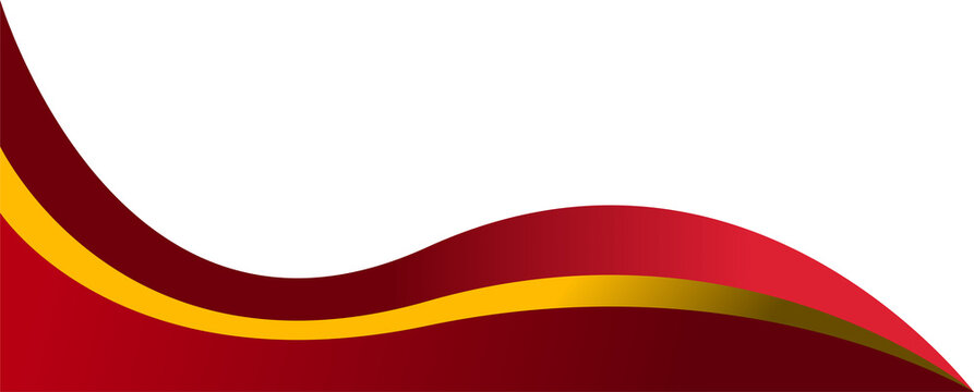 Spanish flag wavy corner border abstract illustration