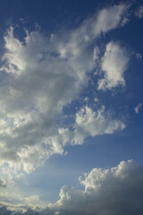Obraz premium It is a blue sky with clouds.