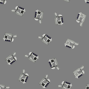 seamless pattern stich sew machine cartoon. stich sew machine sign vector