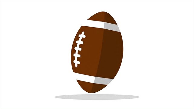 American Football Ball Vector Illustration Isolated on White Background