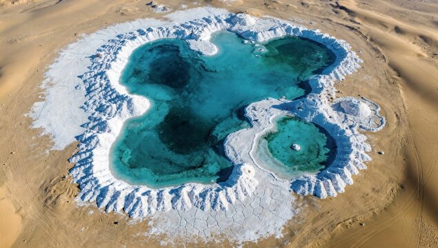 Siwa Oasis Turquoise Salt Pools and Golden Dunes, Egypt