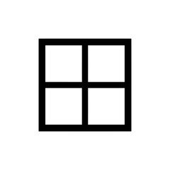 Grid window black frame for structure and division design elements. © Hina