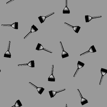 seamless pattern drain plunger cartoon. clogged unclog, pump tool, home pipe drain plunger sign vector