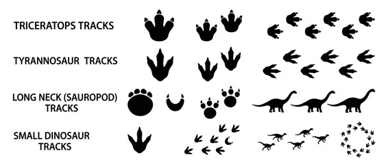 Dinosaur Footprint Icons Isolated Transparent Background © samsularifin
