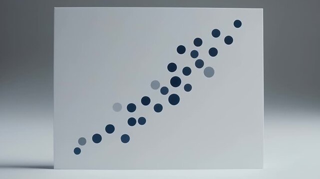 Abstract scatter plot graphic representing data analysis and growth.