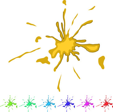 scene blood stain cartoon. transfer velocity, angle origin, surface contamination scene blood stain sign vector
